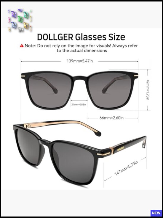 Retro Square Polarized Sunglasses UV400 Protection Lightweight TR Frame Acetate main image 4